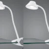 MeineWunschleuchte LED Klemmleuchten 2er Set Flexibel, Kunststoff Weiß, 26cm Hoch -Bestes Beleuchtungs Geschäft led klemmleuchten 2er set flexibel kunststoff weis