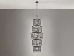 MeineWunschleuchte LED Kronleuchter Mehrflammig Mit Filigranem Kristall Glas, Braun, Bis 3,75m Lang -Bestes Beleuchtungs Geschäft led kronleuchter mehrflammig mit filigranem krista 2