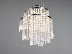 MeineWunschleuchte LED Kronleuchter Mit Acryl Kristallbehang Und Fernbedienung Ø 38cm -Bestes Beleuchtungs Geschäft led kronleuchter mit acryl kristallbehang und fern 7