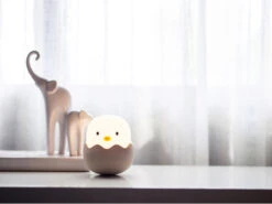 Niermann LED Nachtlicht EGGY EGG, Per USB Aufladbar, Dimmbar, 7 Lichtfarben - Höhe 12cm -Bestes Beleuchtungs Geschäft led nachtlicht eggy egg per usb aufladbar dimmbar 1 2