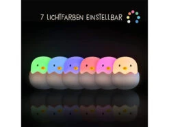 Niermann LED Nachtlicht EGGY EGG, Per USB Aufladbar, Dimmbar, 7 Lichtfarben - Höhe 12cm -Bestes Beleuchtungs Geschäft led nachtlicht eggy egg per usb aufladbar dimmbar 1 7