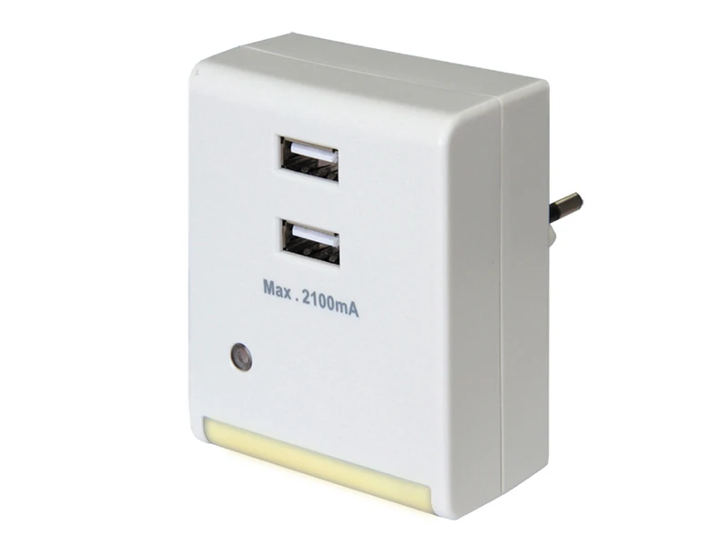 GAO LED Nachtlicht Mit 2-fach USB Ladegerät Und Dämmerungssensor 3 GAO LED Nachtlicht Mit 2-fach USB Ladegerät Und Dämmerungssensor