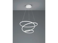 Reality Leuchten LED Pendelleuchte BOLOGNA Metall Weiß Matt 3 Stufen Dimmer Ø50cm -Bestes Beleuchtungs Geschäft led pendelleuchte bologna metall weiss matt 3 stuf 2