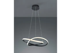 Reality Leuchten LED Pendelleuchte COURSE Schwarz, Stufen Dimmer Ø60cm, 3000K Warmweiß -Bestes Beleuchtungs Geschäft led pendelleuchte course schwarz stufen dimmer 60c 2