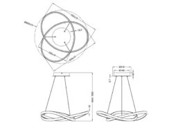 Reality Leuchten LED Pendelleuchte COURSE Schwarz, Stufen Dimmer Ø60cm, 3000K Warmweiß -Bestes Beleuchtungs Geschäft led pendelleuchte course schwarz stufen dimmer 60c 3