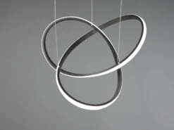 Reality Leuchten LED Pendelleuchte COURSE Schwarz, Stufen Dimmer Ø60cm, 3000K Warmweiß -Bestes Beleuchtungs Geschäft led pendelleuchte course schwarz stufen dimmer 60c 4