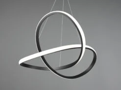 Reality Leuchten LED Pendelleuchte COURSE Schwarz, Stufen Dimmer Ø60cm, 3000K Warmweiß -Bestes Beleuchtungs Geschäft led pendelleuchte course schwarz stufen dimmer 60c 5