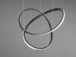 Reality Leuchten LED Pendelleuchte COURSE Schwarz, Stufen Dimmer Ø60cm, 3000K Warmweiß -Bestes Beleuchtungs Geschäft led pendelleuchte course schwarz stufen dimmer 60c 6