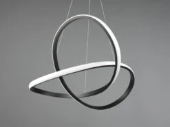 Reality Leuchten LED Pendelleuchte COURSE Schwarz, Stufen Dimmer Ø60cm, 3000K Warmweiß -Bestes Beleuchtungs Geschäft led pendelleuchte course schwarz stufen dimmer 60c 7