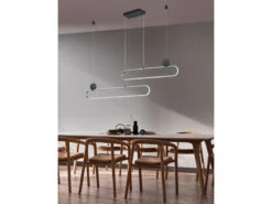 Trio Leuchten LED Pendelleuchte GRANT Dimmbar Lichtfarbe Einstellbar Silber 139cm -Bestes Beleuchtungs Geschäft led pendelleuchte grant dimmbar lichtfarbe einstel 2