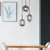 MeineWunschleuchte LED Pendelleuchte Mit 3 Rauchglaskugeln, Baldachin Ø 46cm, Schwarz 1 MeineWunschleuchte LED Pendelleuchte Mit 3 Rauchglaskugeln, Baldachin Ø 46cm, Schwarz -Bestes Beleuchtungs Geschäft led pendelleuchte mit 3 rauchglaskugeln baldachin