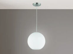 MeineWunschleuchte LED Pendelleuchte Mit Kugel Aus Weißem Opalglas, Ø30cm -Bestes Beleuchtungs Geschäft led pendelleuchte mit kugel aus weissem opalglas 3 2