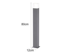 MeineWunschleuchte LED Pollerleuchte 2er Set Titanfarben Höhe 80cm IP44 - Außenleuchte Wegeleuchte -Bestes Beleuchtungs Geschäft led pollerleuchte 2er set titanfarben hoehe 80cm i 3