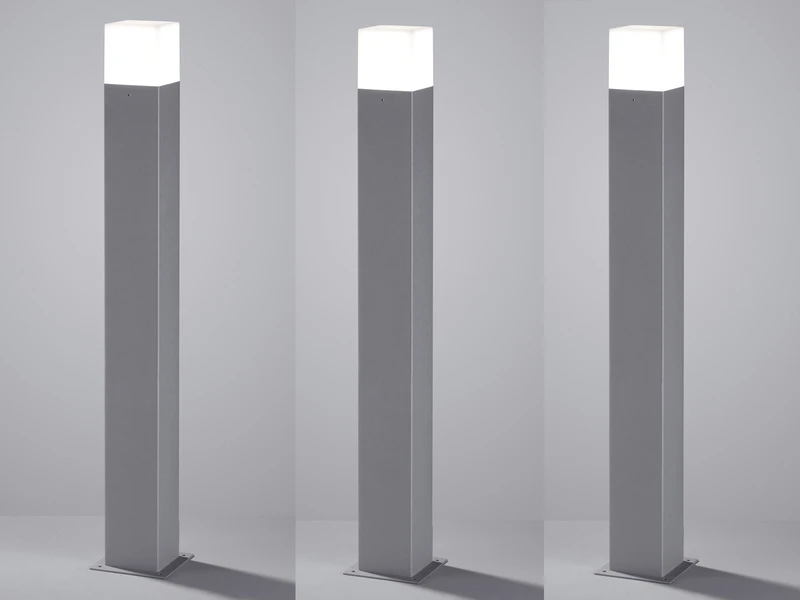 MeineWunschleuchte LED Pollerleuchte 3er Set Titanfarben Höhe 80cm IP44 - Außenleuchte Wegeleuchte 5 MeineWunschleuchte LED Pollerleuchte 3er Set Titanfarben Höhe 80cm IP44 - Außenleuchte Wegeleuchte – Bild 3