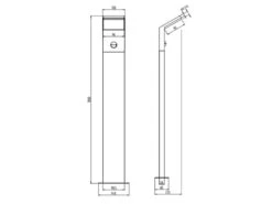 Trio Leuchten LED Pollerleuchte PEARL Mit Bewegungsmelder In Anthrazit IP54 - Höhe 100cm -Bestes Beleuchtungs Geschäft led pollerleuchte pearl mit bewegungsmelder in ant 4