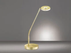 Fischer & Honsel LED Schreibtischlampe DENT Messing Mit Dimmer - Höhe 60cm -Bestes Beleuchtungs Geschäft led schreibtischlampe dent messing mit dimmer hoeh 2