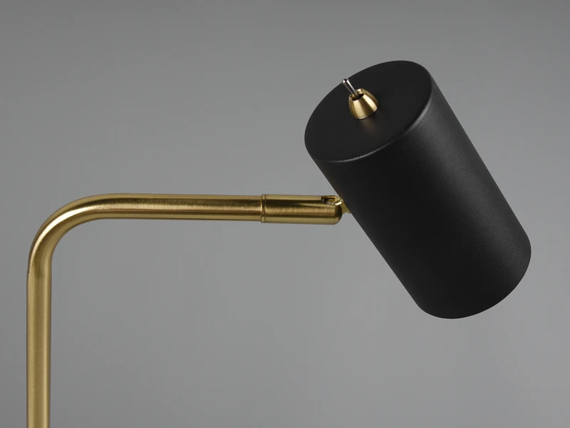 MeineWunschleuchte LED Schreibtischlampe In Messing / Schwarz Matt, Spot Schwenkbar, Höhe 45cm 8 MeineWunschleuchte LED Schreibtischlampe In Messing / Schwarz Matt, Spot Schwenkbar, Höhe 45cm – Bild 6