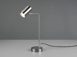 MeineWunschleuchte LED Schreibtischlampe In Silber Matt, Spot Schwenkbar, Höhe 45cm -Bestes Beleuchtungs Geschäft led schreibtischlampe in silber matt spot schwenkb 2