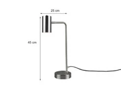 MeineWunschleuchte LED Schreibtischlampe In Silber Matt, Spot Schwenkbar, Höhe 45cm -Bestes Beleuchtungs Geschäft led schreibtischlampe in silber matt spot schwenkb 3