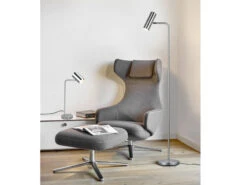 MeineWunschleuchte LED Schreibtischlampe In Silber Matt, Spot Schwenkbar, Höhe 45cm -Bestes Beleuchtungs Geschäft led schreibtischlampe in silber matt spot schwenkb 6