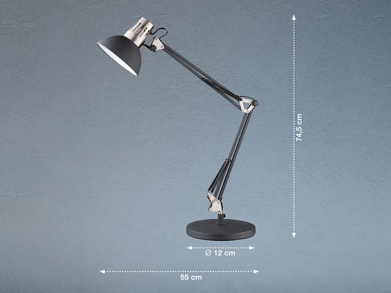 Fischer & Honsel LED Schreibtischlampe Schwarz, Dreifach Schwenkbar, Als Klemmleuchte Verwendbar 6 Fischer & Honsel LED Schreibtischlampe Schwarz, Dreifach Schwenkbar, Als Klemmleuchte Verwendbar – Bild 4