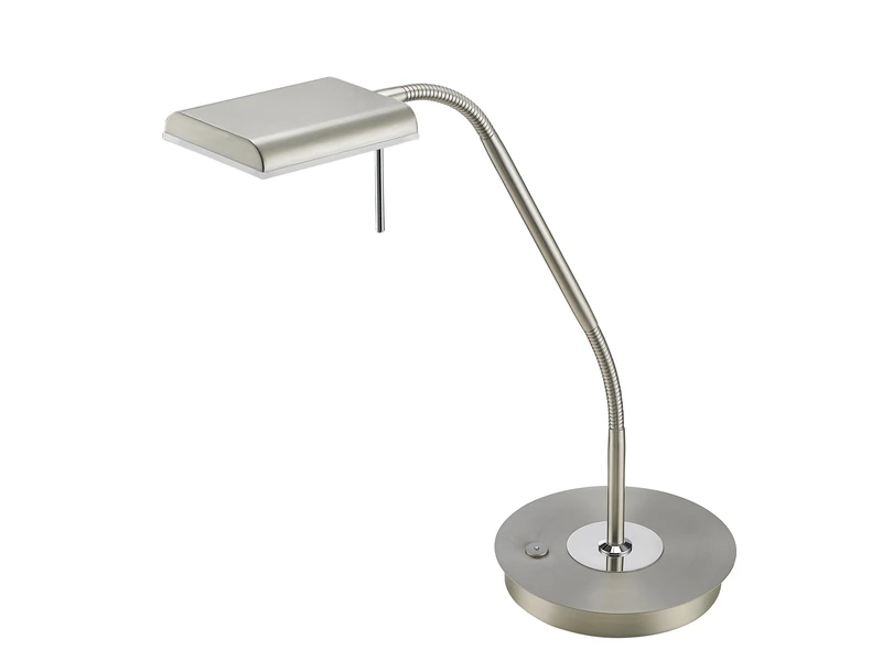 Trio Leuchten LED Schreibtischleuchte BERGAMO Silber Flexibel Sensordimmer - Höhe 50cm 4 Trio Leuchten LED Schreibtischleuchte BERGAMO Silber Flexibel Sensordimmer - Höhe 50cm – Bild 2
