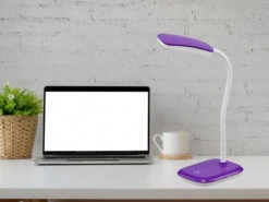 Reality Leuchten LED Schreibtischleuchte BOA In Lila Mit Flex Gelenk & 4-fach Dimmer, 36cm -Bestes Beleuchtungs Geschäft led schreibtischleuchte boa in lila mit flex gelen 2