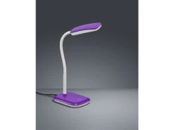Reality Leuchten LED Schreibtischleuchte BOA In Lila Mit Flex Gelenk & 4-fach Dimmer, 36cm