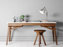 MeineWunschleuchte LED Schreibtischleuchte Flexibel, Chrom & Metallschirm Titan, 33cm -Bestes Beleuchtungs Geschäft led schreibtischleuchte flexibel chrom metallschir 2