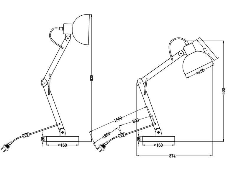 MeineWunschleuchte LED Schreibtischleuchte Holz & Metall Schwarz - Höhe 50cm 9 MeineWunschleuchte LED Schreibtischleuchte Holz & Metall Schwarz - Höhe 50cm – Bild 7