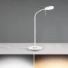 Trio Leuchten LED Schreibtischleuchte MONZA Dimmbar Mit Flexarm, Höhe 57cm, Weiß -Bestes Beleuchtungs Geschäft led schreibtischleuchte monza dimmbar mit flexarm