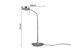 Trio Leuchten LED Schreibtischleuchte MONZA Dimmbar Mit Flexarm, Höhe 57cm, Silber -Bestes Beleuchtungs Geschäft led schreibtischleuchte monza dimmbar mit flexarm 1 13