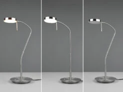Trio Leuchten LED Schreibtischleuchte MONZA Dimmbar Mit Flexarm, Höhe 57cm, Silber -Bestes Beleuchtungs Geschäft led schreibtischleuchte monza dimmbar mit flexarm 1 15