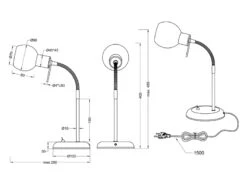 MeineWunschleuchte LED Schreibtischleuchte Silber Glas Alabaster Flexgelenk, 40cm Hoch -Bestes Beleuchtungs Geschäft led schreibtischleuchte silber glas alabaster flex 6