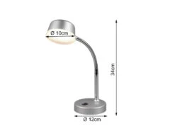 MeineWunschleuchte LED Schreibtischleuchten 2er SET Flexibel, Kunststoff Titan, 34cm Hoch -Bestes Beleuchtungs Geschäft led schreibtischleuchten 2er set flexibel kunststo 11