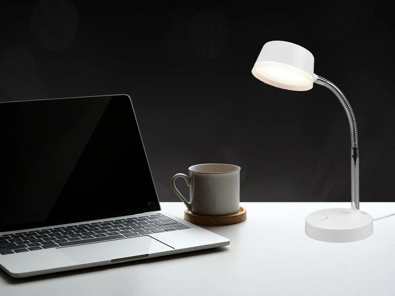 MeineWunschleuchte LED Schreibtischleuchten 2er SET Flexibel, Kunststoff Weiß, 34cm Hoch 10 MeineWunschleuchte LED Schreibtischleuchten 2er SET Flexibel, Kunststoff Weiß, 34cm Hoch – Bild 8