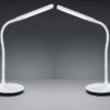 MeineWunschleuchte LED Schreibtischleuchten 2er SET Weiß, Dimmbar, Flexgelenk, 41cm Hoch -Bestes Beleuchtungs Geschäft led schreibtischleuchten 2er set weiss dimmbar fle
