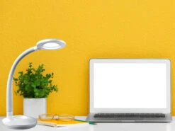 MeineWunschleuchte LED Schreibtischleuchten 2er SET Weiß, Flexgelenk & Touch Dimmer, 32cm Hoch -Bestes Beleuchtungs Geschäft led schreibtischleuchten 2er set weiss flexgelenk 1 7