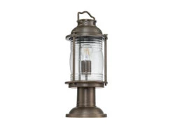 MeineWunschleuchte LED Sockel Laterne Im Industriedesign, Bronze Höhe 47cm -Bestes Beleuchtungs Geschäft led sockel laterne im industriedesign bronze hoehe 4