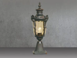 MeineWunschleuchte LED Sockel Laterne Im Jugendstil Mit Amberglas, Höhe 54cm 11 MeineWunschleuchte LED Sockel Laterne Im Jugendstil Mit Amberglas, Höhe 54cm -Bestes Beleuchtungs Geschäft led sockel laterne im jugendstil mit amberglas hoe 2