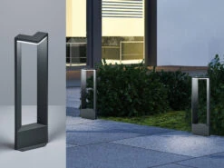 Trio Leuchten LED Sockelleuchte 3er Set In Anthrazit Höhe 50cm IP54 - Außenleuchte Wegeleuchte