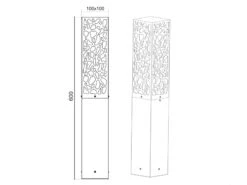 Trio Leuchten LED Sockelleuchte Eckig Edelstahl In Anthrazit, Höhe 60cm, IP44 -Bestes Beleuchtungs Geschäft led sockelleuchte eckig edelstahl in anthrazit hoe 7