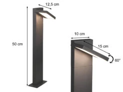 Trio Leuchten LED Sockelleuchte HORTON Schwenkbar In Anthrazit, Höhe 50cm, IP54 -Bestes Beleuchtungs Geschäft led sockelleuchte horton schwenkbar in anthrazit h 2