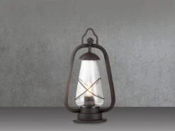 MeineWunschleuchte LED Sockelleuchte In Antiker Laternenoptik, Höhe 36cm -Bestes Beleuchtungs Geschäft led sockelleuchte in antiker laternenoptik hoehe 3 2