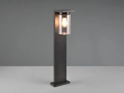 MeineWunschleuchte LED Sockelleuchte Laterne Aus Aluminium Schwarz, Höhe 65cm -Bestes Beleuchtungs Geschäft led sockelleuchte laterne aus aluminium schwarz ho 2