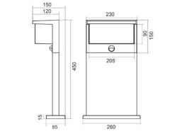 Trio Leuchten LED Sockelleuchte NESTOS Mit Bewegungsmelder Anthrazit, Höhe 45cm -Bestes Beleuchtungs Geschäft led sockelleuchte nestos mit bewegungsmelder anthr 5
