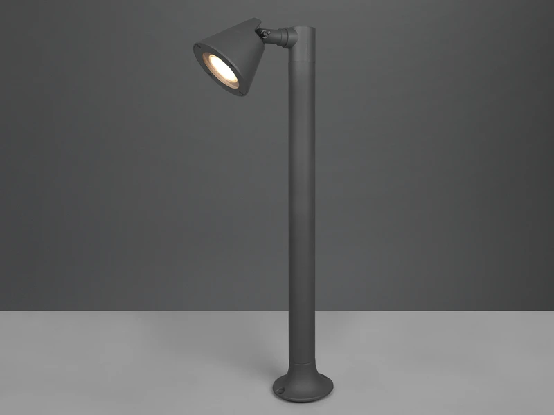 MeineWunschleuchte LED Sockelleuchte Spot Schwenkbar In Anthrazit, Höhe 60cm, IP44 5 MeineWunschleuchte LED Sockelleuchte Spot Schwenkbar In Anthrazit, Höhe 60cm, IP44 – Bild 3