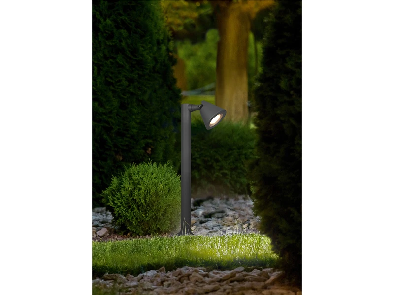 MeineWunschleuchte LED Sockelleuchte Spot Schwenkbar In Anthrazit, Höhe 60cm, IP44 7 MeineWunschleuchte LED Sockelleuchte Spot Schwenkbar In Anthrazit, Höhe 60cm, IP44 – Bild 5