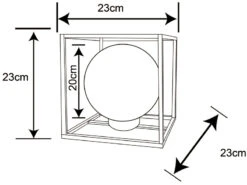 MeineWunschleuchte LED Solar Bodenleuchten, Würfel Mit Leuchtkugel Rauchfarbig Ø 20cm/25cm -Bestes Beleuchtungs Geschäft led solar bodenleuchten wuerfel mit leuchtkugel ra 2
