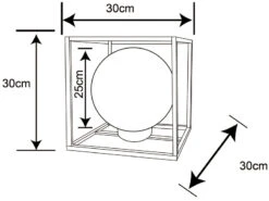 MeineWunschleuchte LED Solar Bodenleuchten, Würfel Mit Leuchtkugel Rauchfarbig Ø 20cm/25cm -Bestes Beleuchtungs Geschäft led solar bodenleuchten wuerfel mit leuchtkugel ra 3